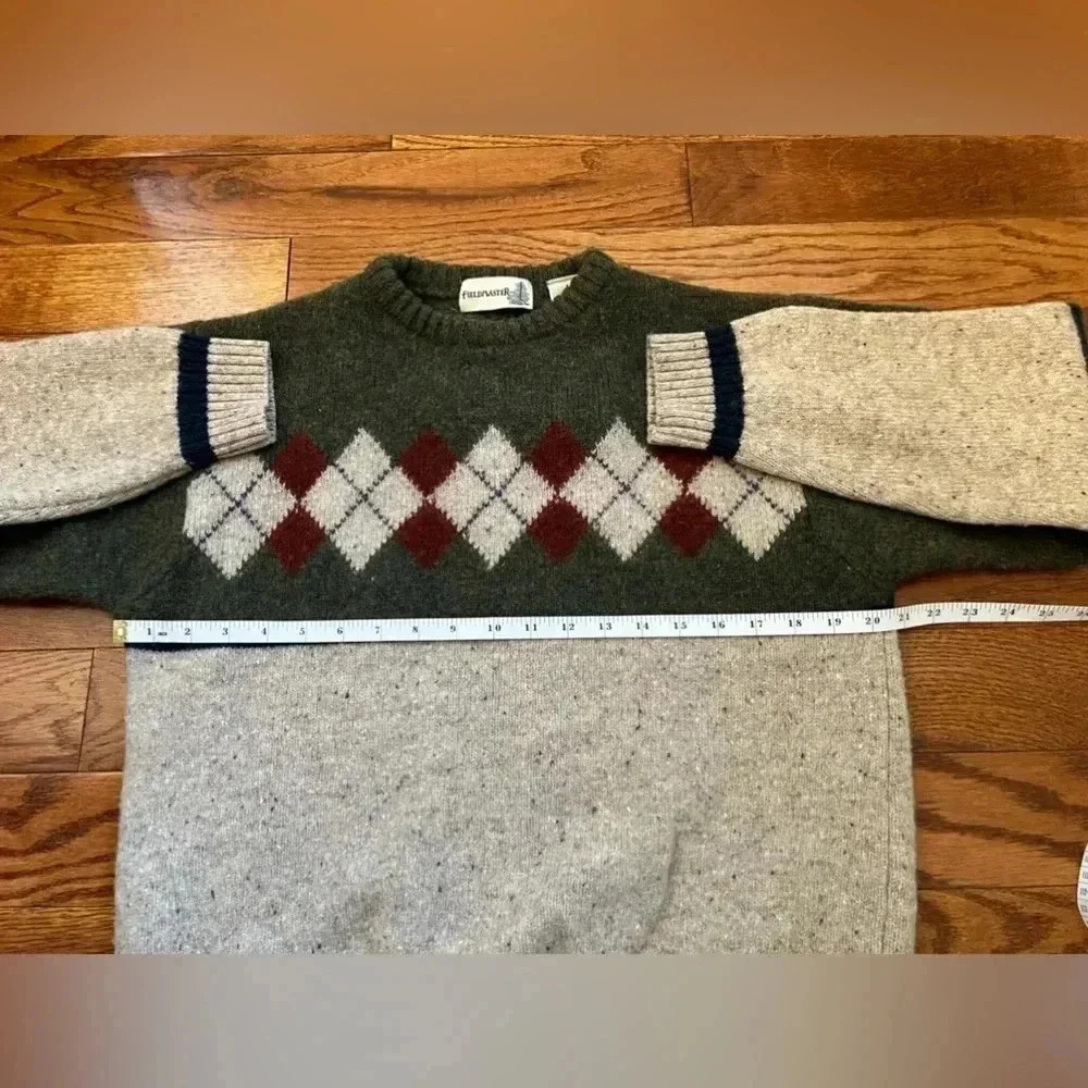 Vintage Fieldmaster USA Pattern Knit Sweater 100 % Wool Men’s Sz M - Picture 6 of 7